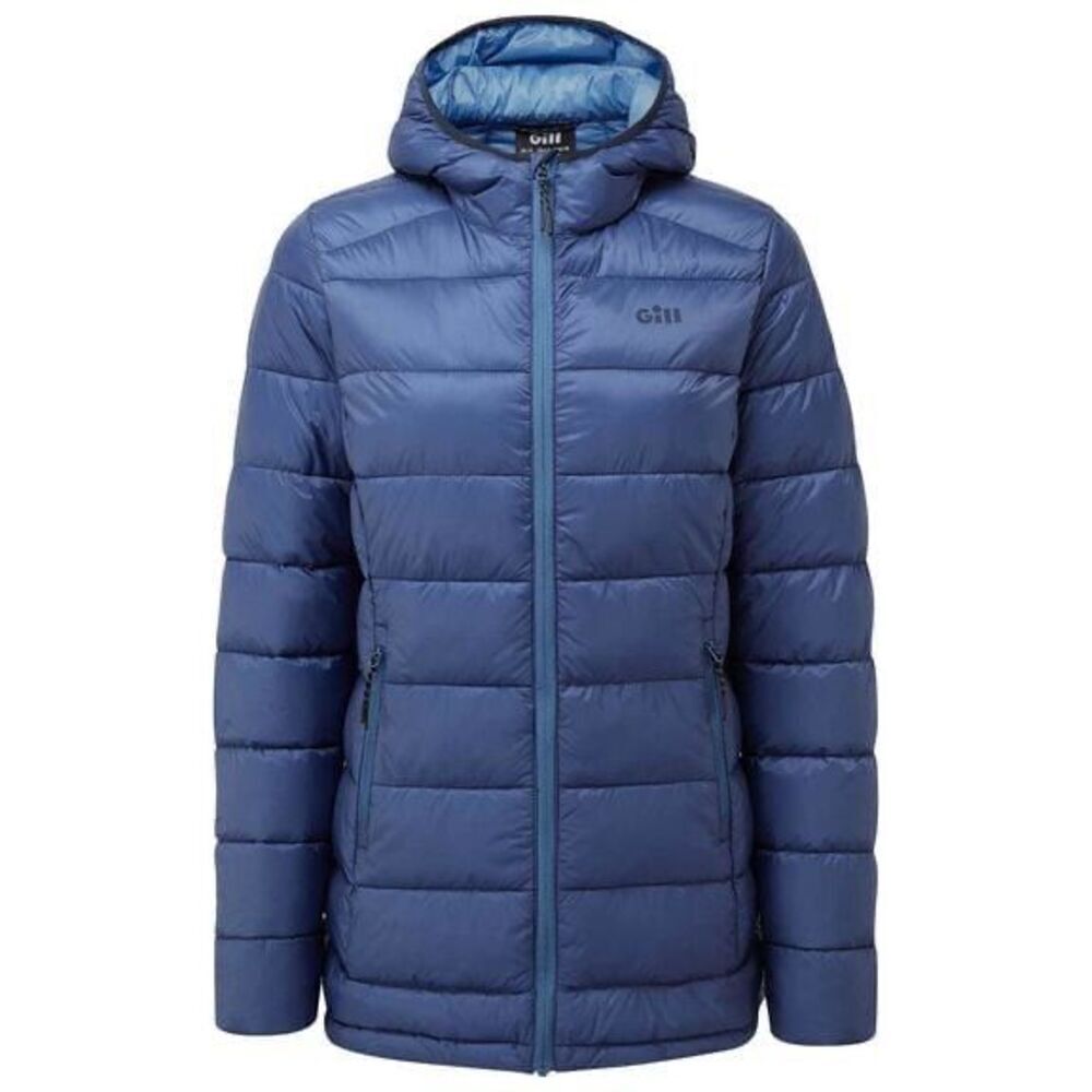 Gill Marine Womens Whitesand Puffer Long Jacket Ocean Sky Blue Size US 6 EUR 36